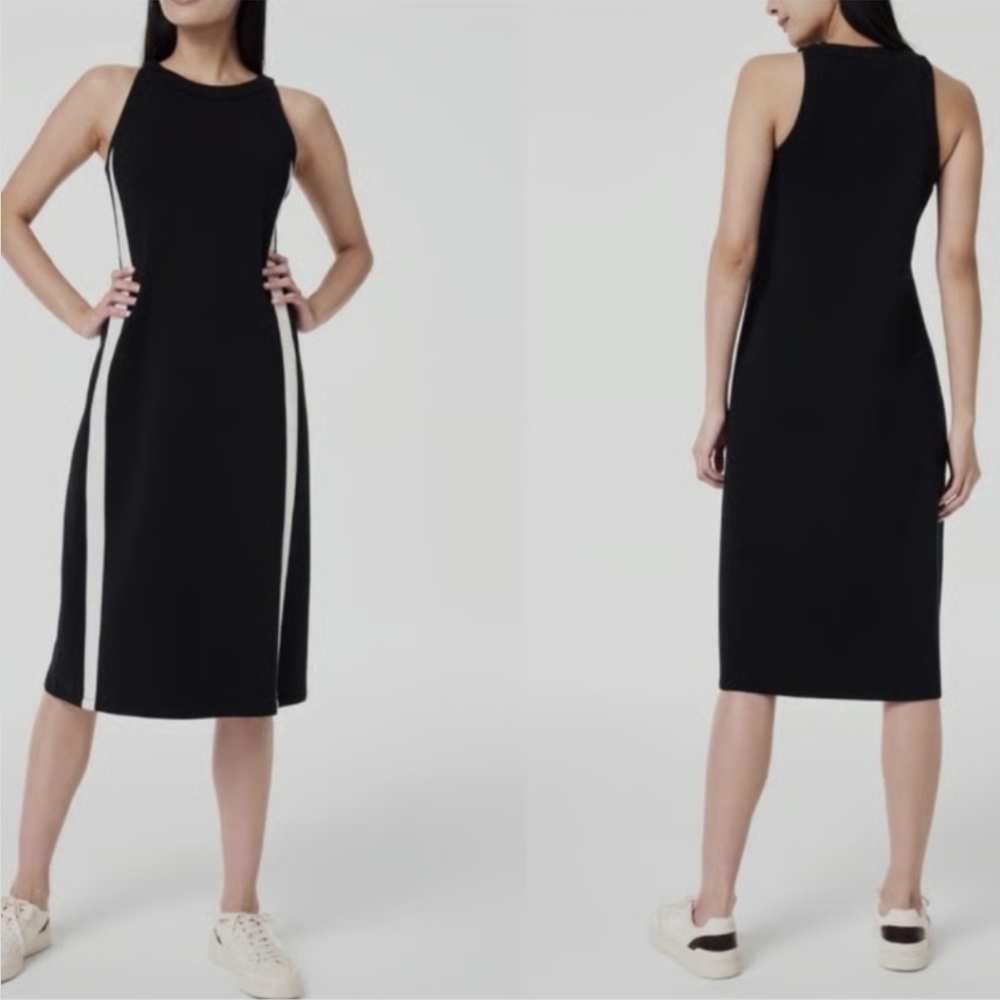 Spanx NEW AirEssentials Side Stripe Tank Midi Dress XL